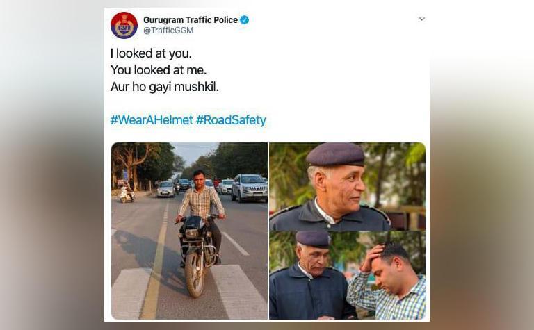 Gurugram Traffic Police's 'Dus Bahane' opus  meme tweet goes viral