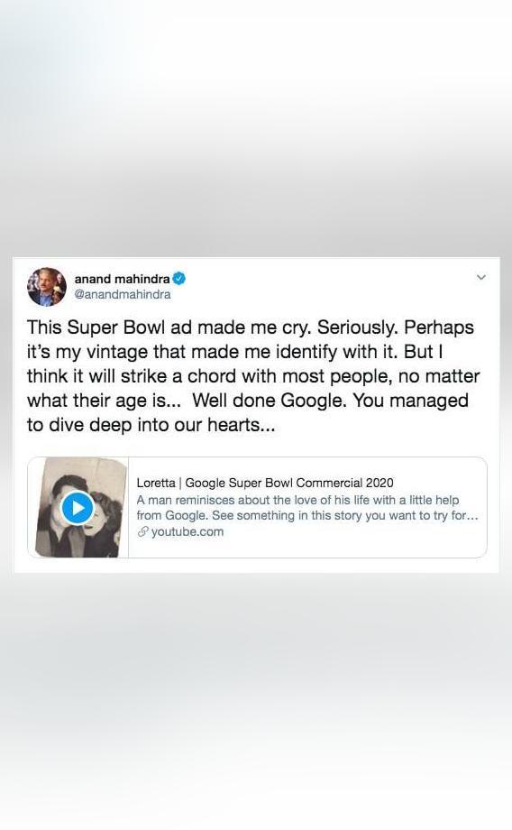Google's Super Bowl Ad 'Loretta' That Made Anand Mahindra Cry