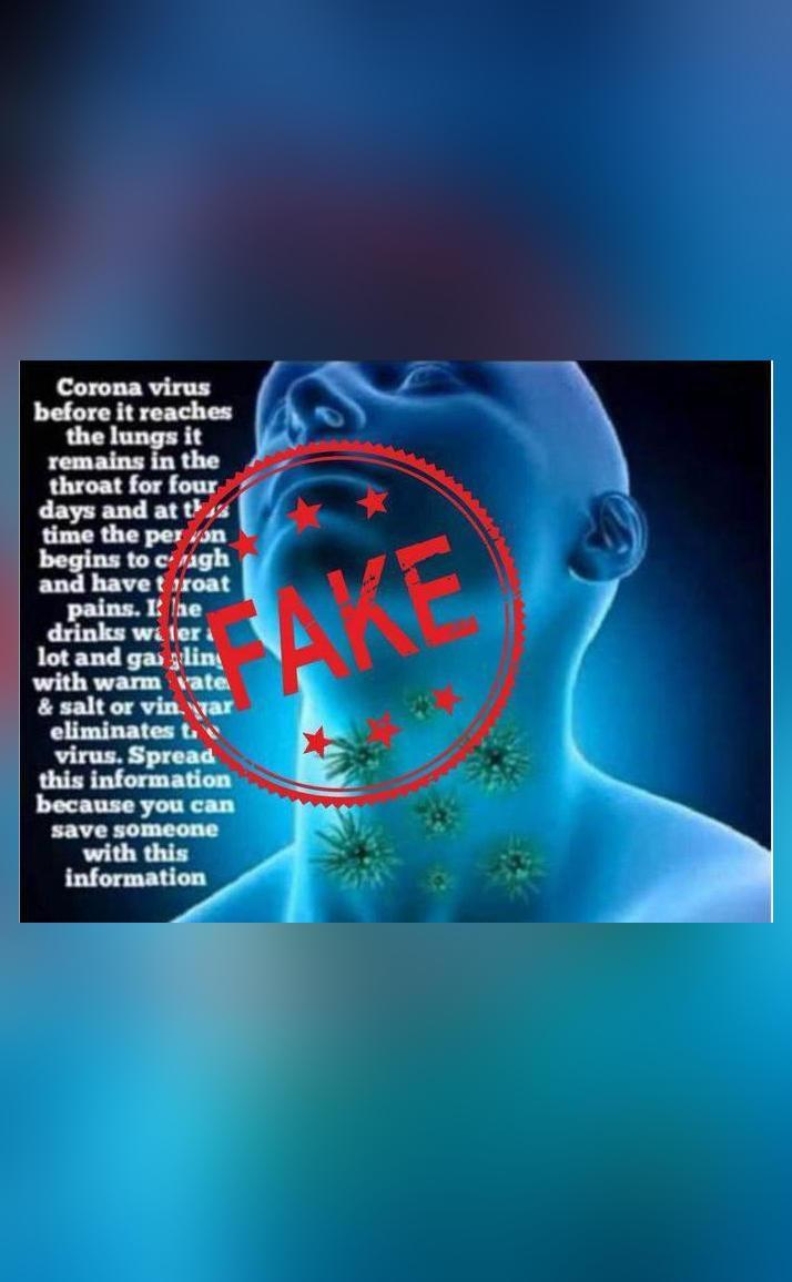 Viral post claims gargling eliminates coronavirus, govt calls it fake