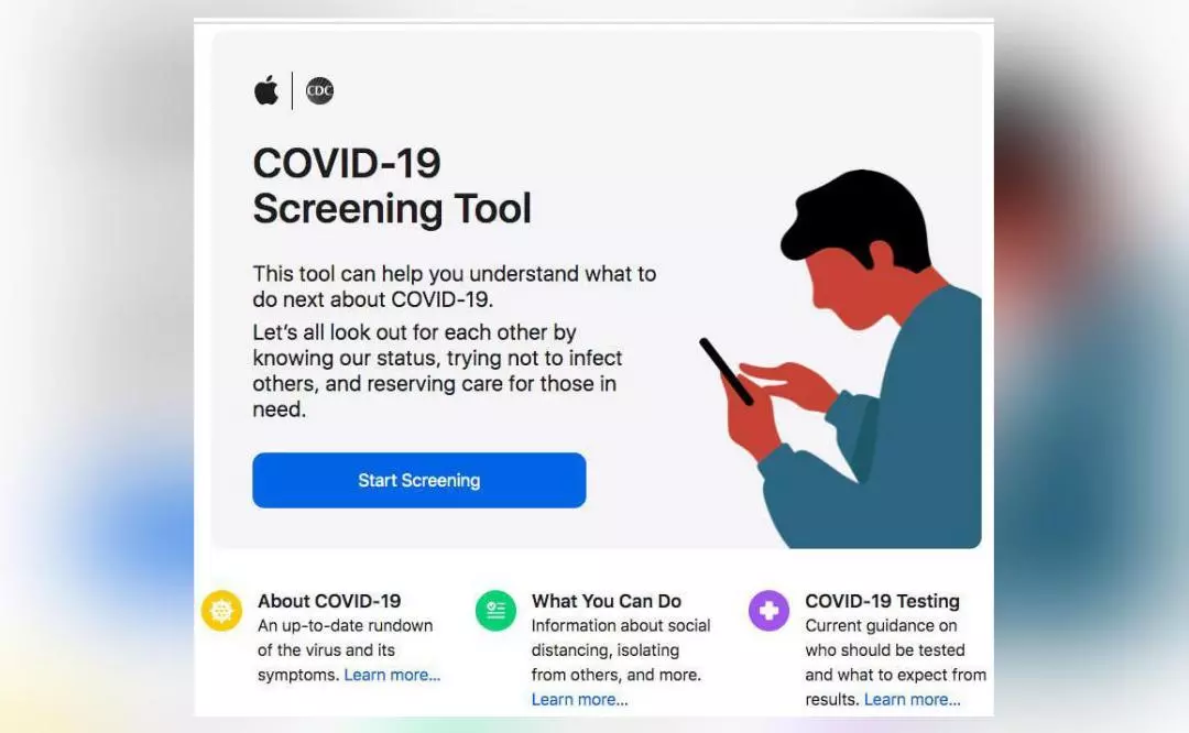 Screening Apps Menu Apple launches COVID-19 screening app and website along with US govt ...