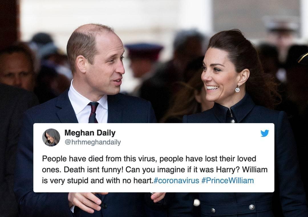 Prince William jokes he & Kate are spreading coronavirus, gets